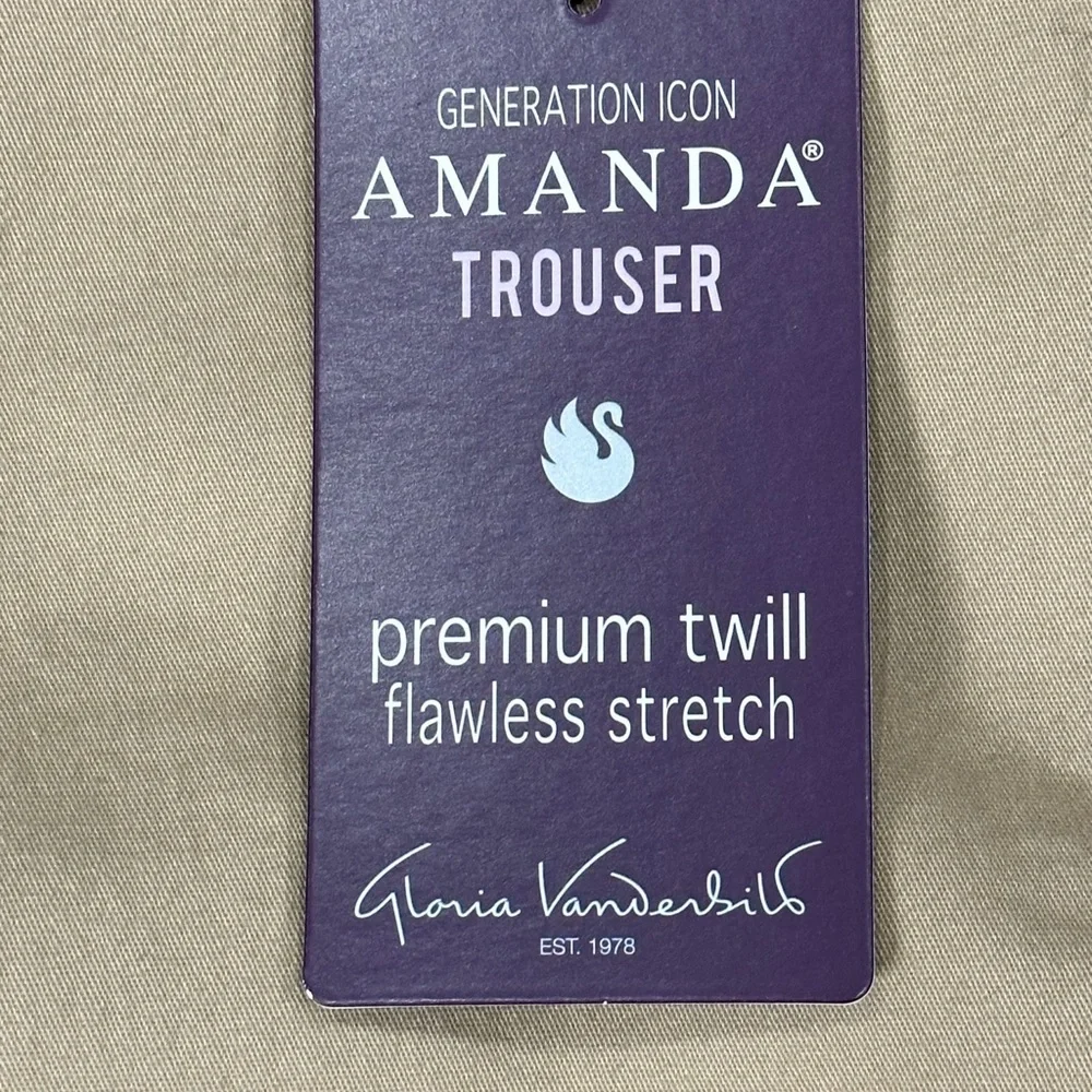 Women’s Gloria Vanderbilt 4 Petite Chino Khakis Pants Khaki Straight Stretch NWT - Picture 9 of 12